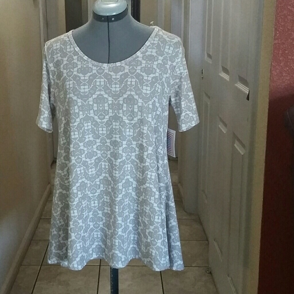 LULAROE WOMEN'S CREAM/LIGHT BROWN SIZE SMALL NWT